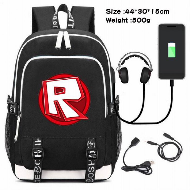 Roblox-211 Anime USB Charging Backpack Data Cable Backpack