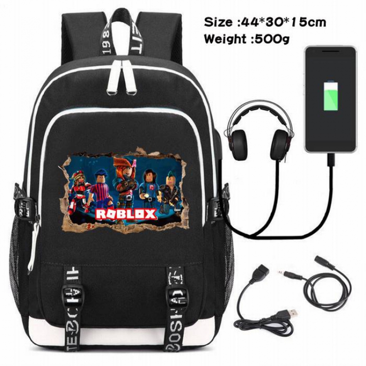 Roblox-214 Anime USB Charging Backpack Data Cable Backpack