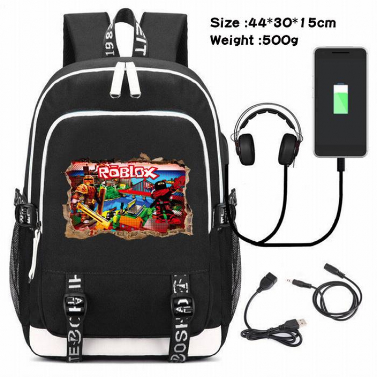 Roblox-215 Anime USB Charging Backpack Data Cable Backpack