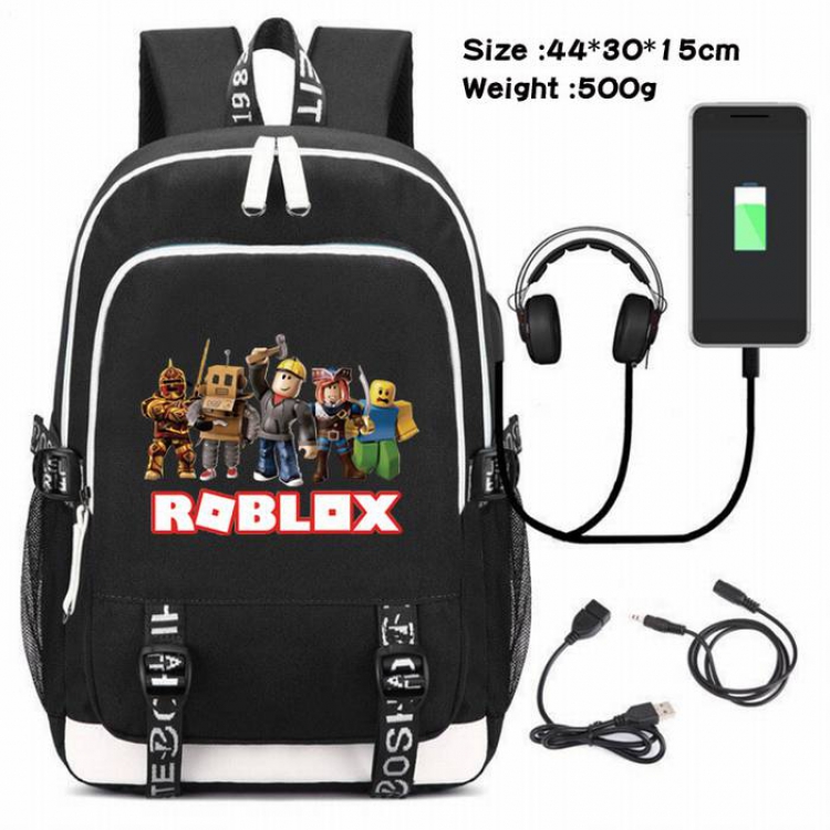 Roblox-213 Anime USB Charging Backpack Data Cable Backpack