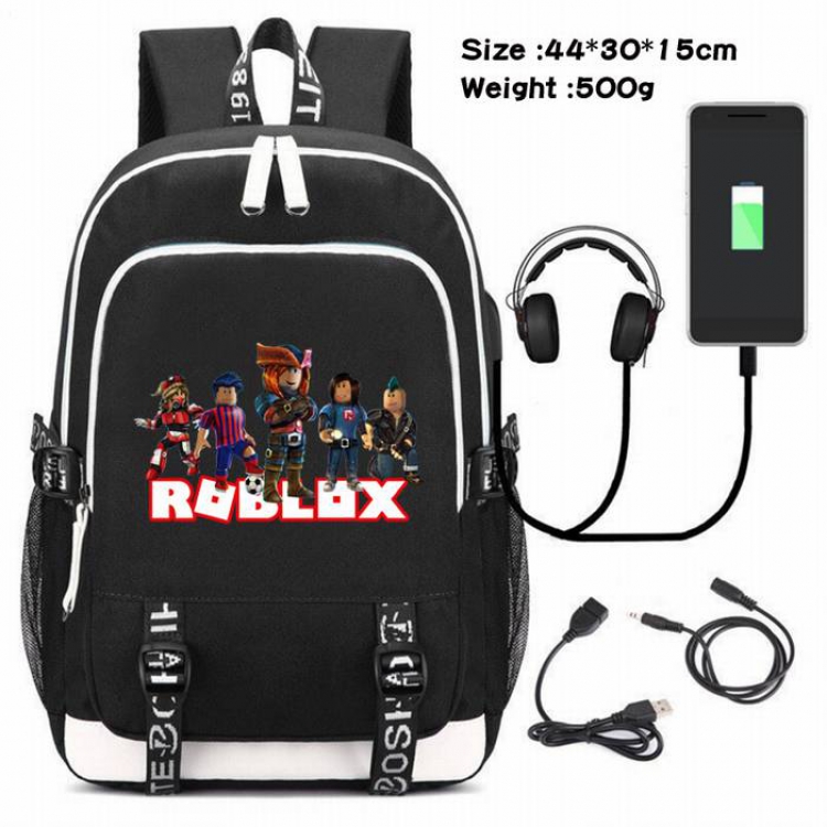 Roblox-212 Anime USB Charging Backpack Data Cable Backpack