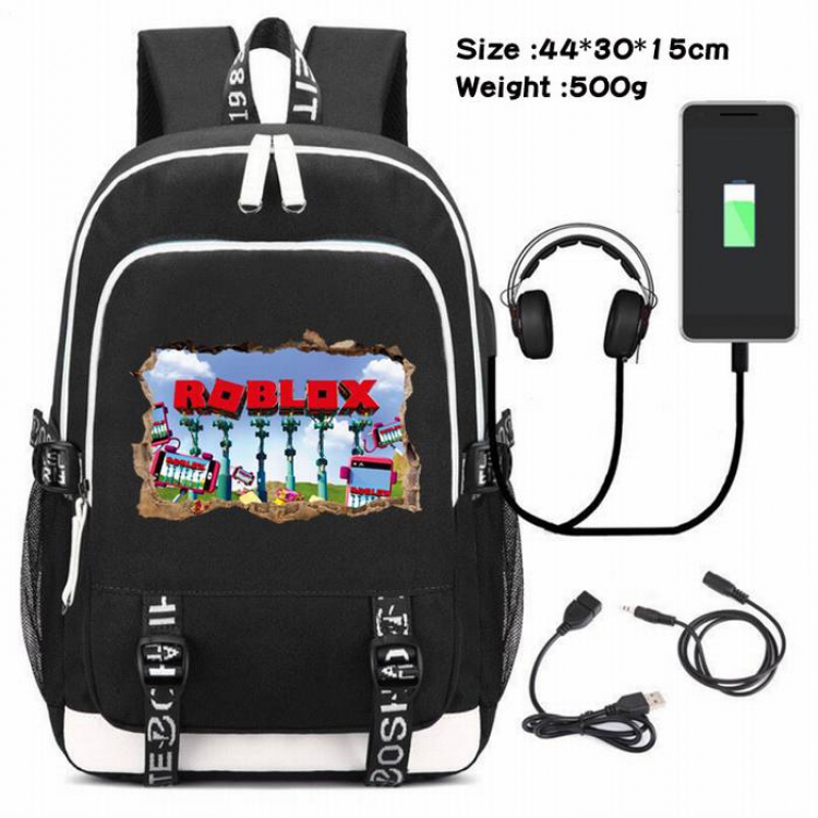 Roblox-216 Anime USB Charging Backpack Data Cable Backpack