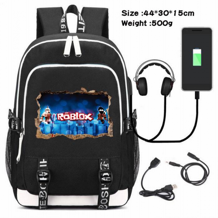 Roblox-218 Anime USB Charging Backpack Data Cable Backpack