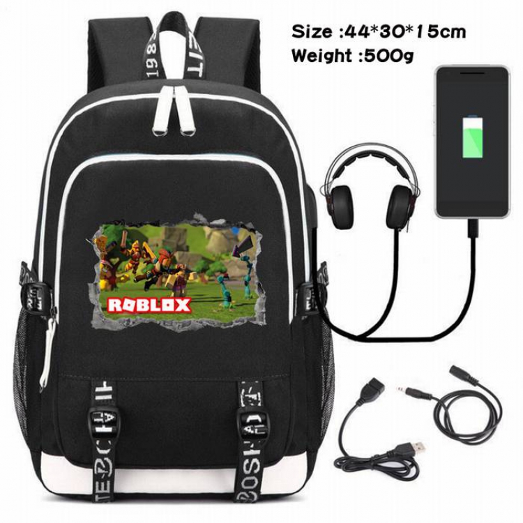 Roblox-221 Anime USB Charging Backpack Data Cable Backpack