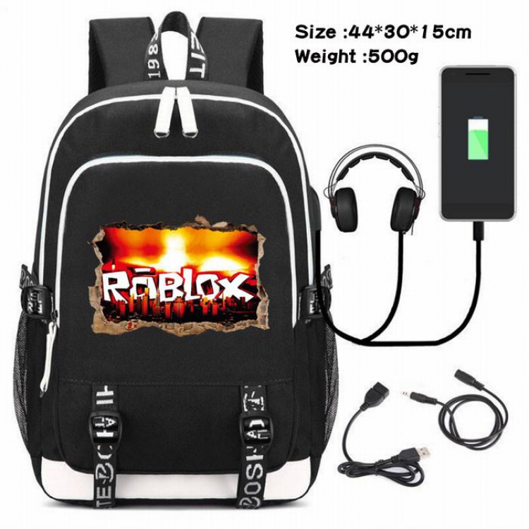 Roblox-220 Anime USB Charging Backpack Data Cable Backpack