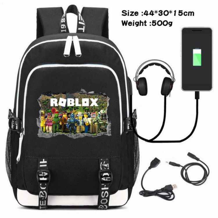 Roblox-224 Anime USB Charging Backpack Data Cable Backpack