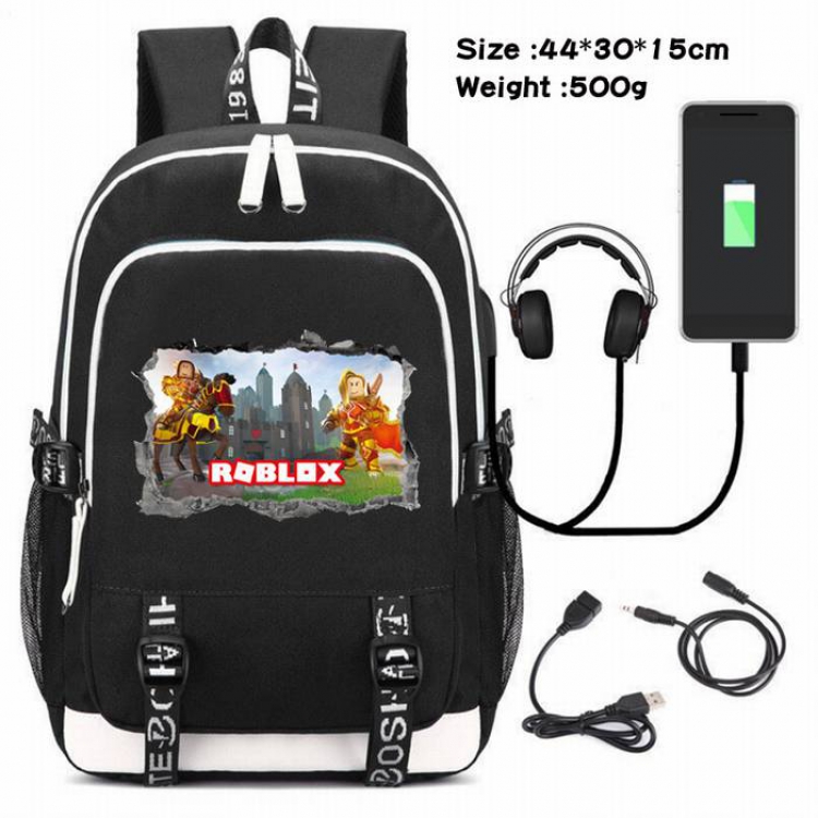 Roblox-223 Anime USB Charging Backpack Data Cable Backpack