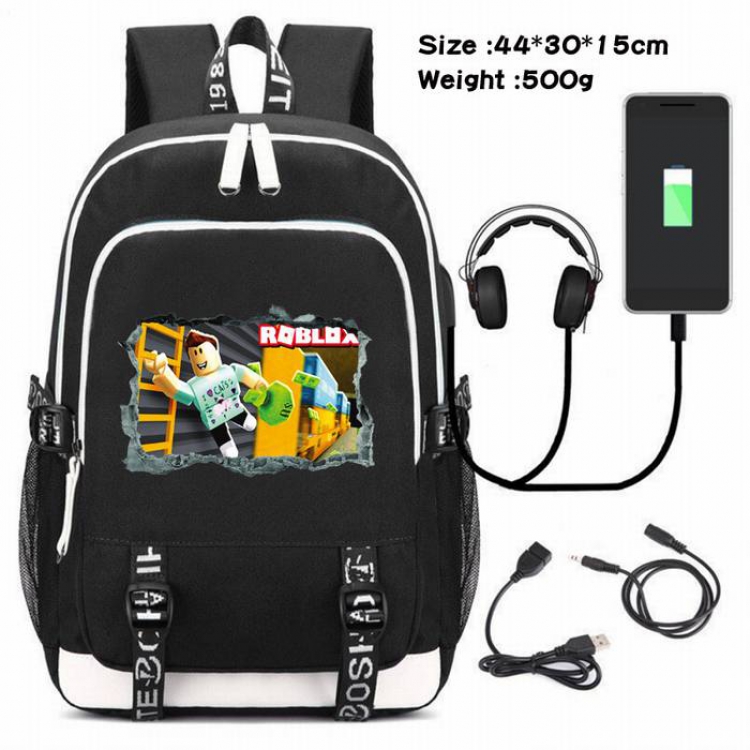 Roblox-230 Anime USB Charging Backpack Data Cable Backpack