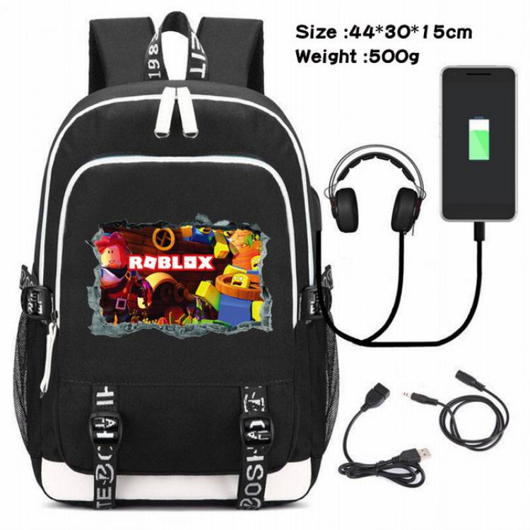 Roblox-227 Anime USB Charging Backpack Data Cable Backpack