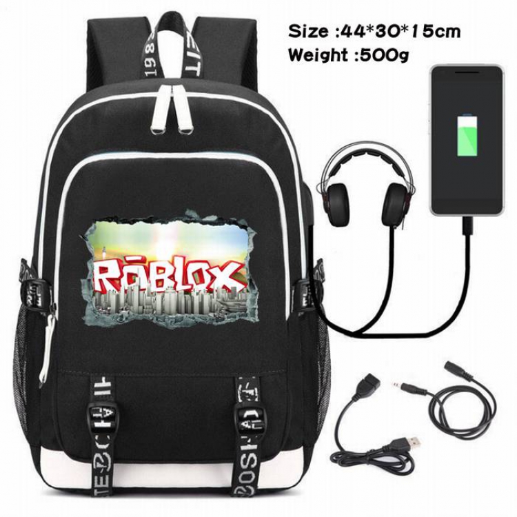 Roblox-229 Anime USB Charging Backpack Data Cable Backpack