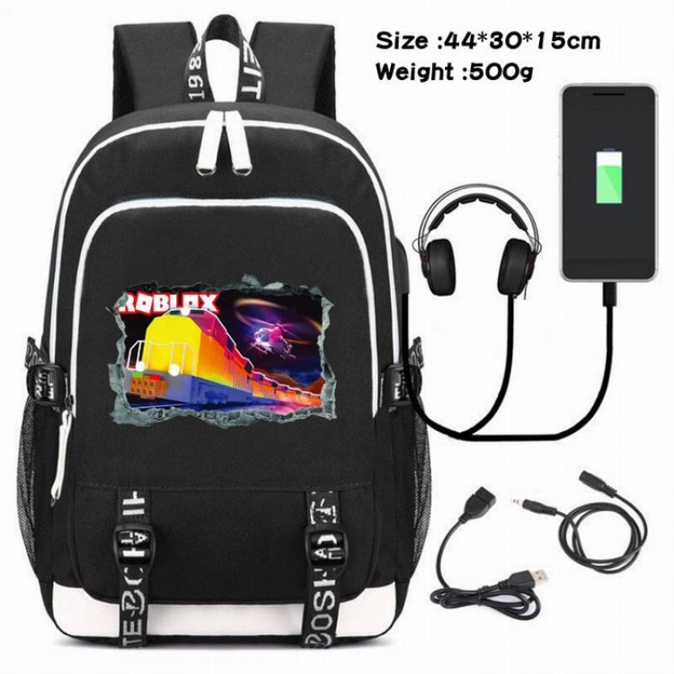 Roblox-231 Anime USB Charging Backpack Data Cable Backpack