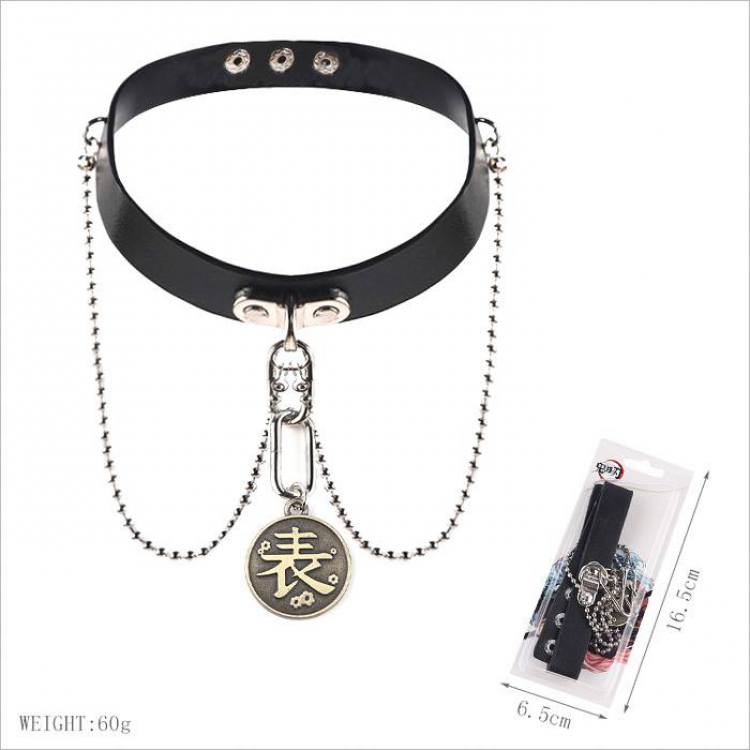 Demon Slayer Kimets Anime leather collar necklace 60G Style G