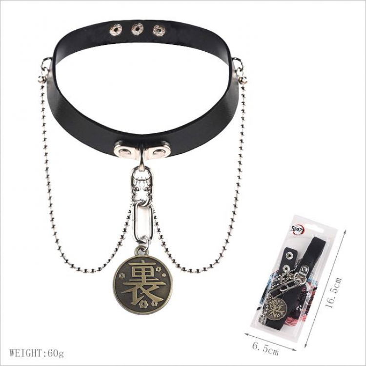Demon Slayer Kimets Anime leather collar necklace 60G Style I