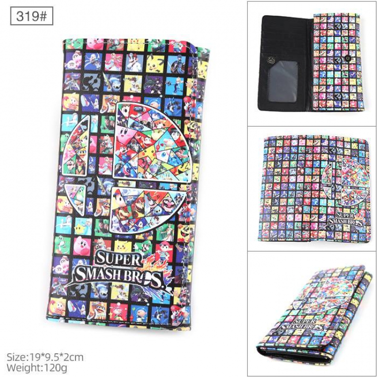Nintendo 319# Full color button PU long wallet wallet