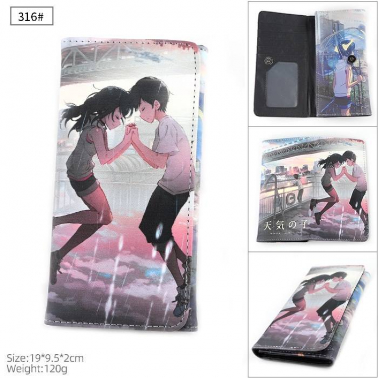 Weather Child 316# Full color button PU long wallet wallet