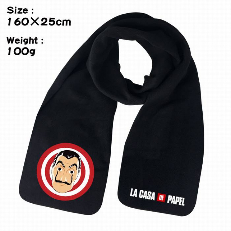 La casa de papel-11A Anime fleece scarf bib 160X25CM 100G