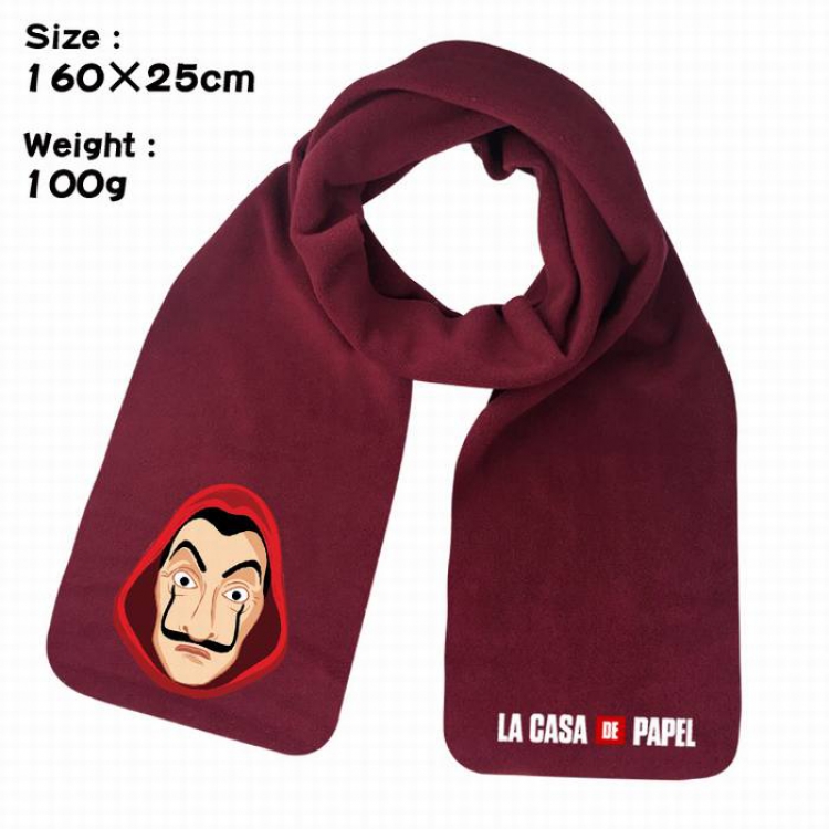 La casa de papel-1A Anime fleece scarf bib 160X25CM 100G