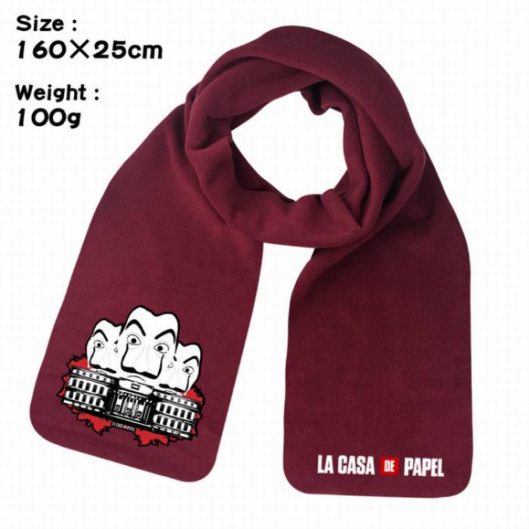 La casa de papel-7A Anime fleece scarf bib 160X25CM 100G
