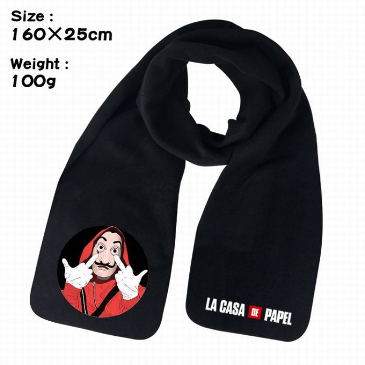 La casa de papel-5A Anime fleece scarf bib 160X25CM 100G