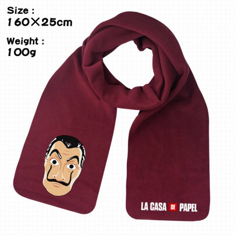 La casa de papel-9A Anime fleece scarf bib 160X25CM 100G