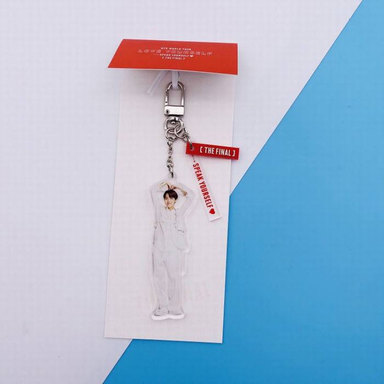 BTS-J-H FINAL Concert Same paragraph Keychain pendant 7X18CM 20G 7X18CM 20G price for 5 pcs