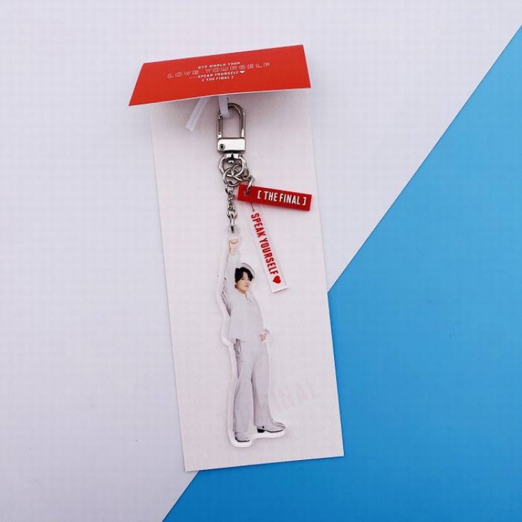 BTS-JK FINAL Concert Same paragraph Keychain pendant 7X18CM 20G 7X18CM 20G price for 5 pcs