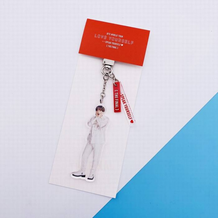 BTS-Suga FINAL Concert Same paragraph Keychain pendant 7X18CM 20G 7X18CM 20G price for 5 pcs