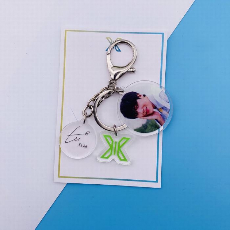X ONE Concert official same paragraph Keychain signature pendant 7.5X11CM 20G price for 5 pcs Style C