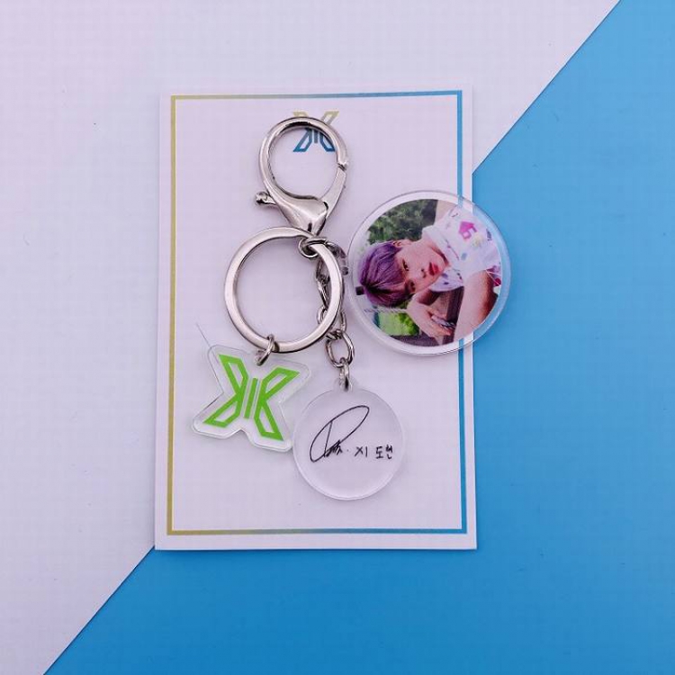 X ONE Concert official same paragraph Keychain signature pendant 7.5X11CM 20G price for 5 pcs Style B