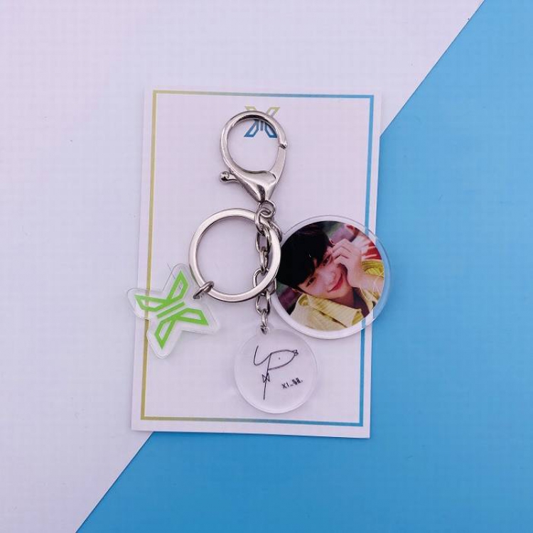 X ONE Concert official same paragraph Keychain signature pendant 7.5X11CM 20G price for 5 pcs Style E