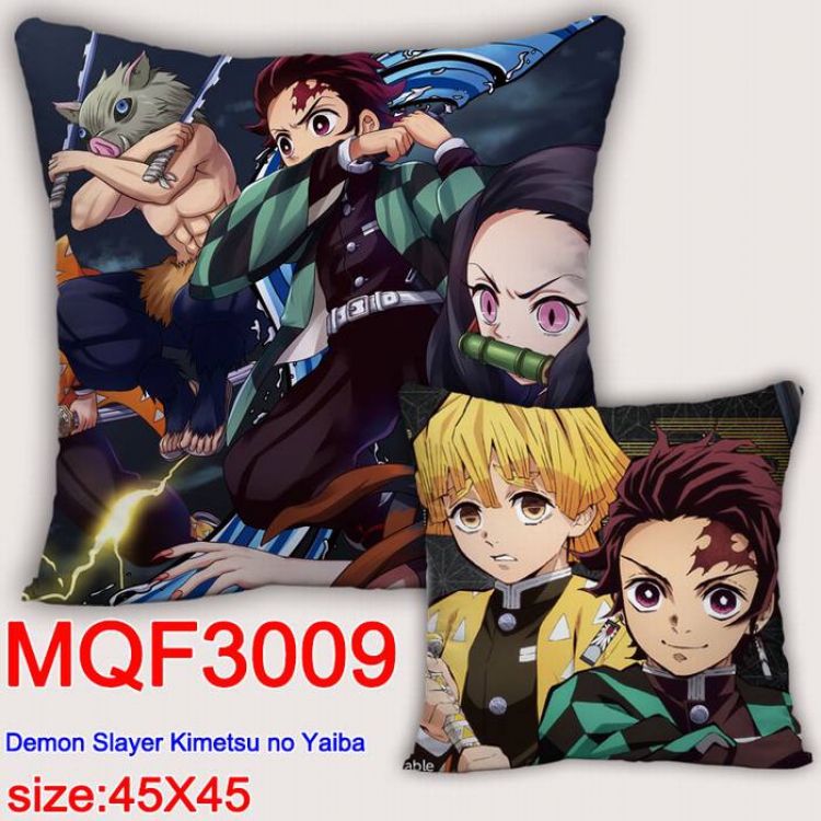 Demon Slayer Kimets Double-sided full color pillow dragon ball 45X45CM MQF 3009