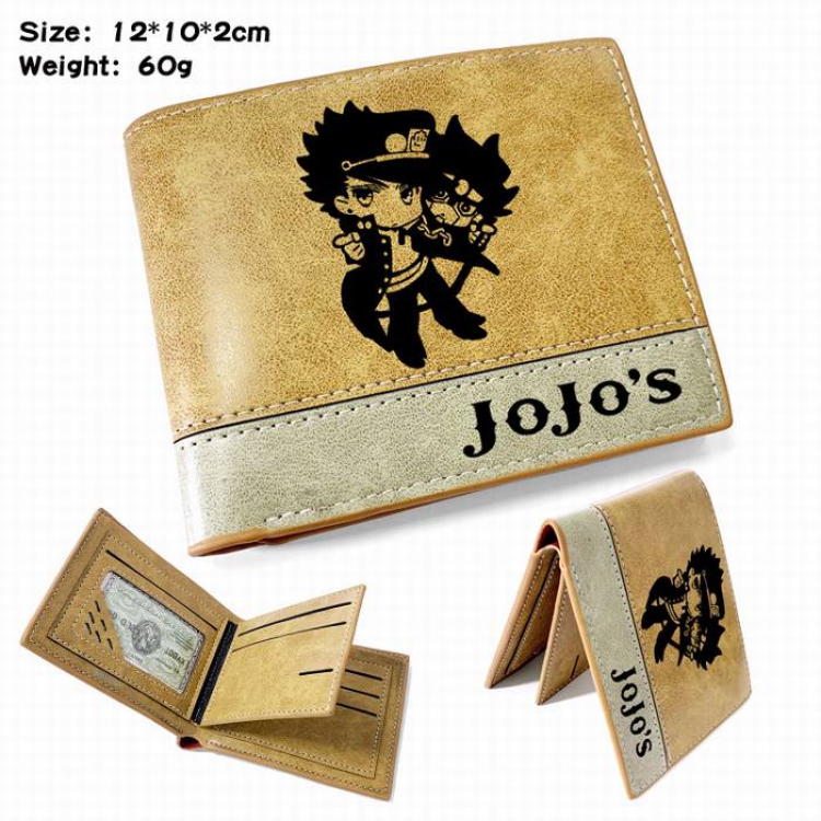 JoJos Bizarre Adventure-2 Anime high quality PU two fold embossed wallet
