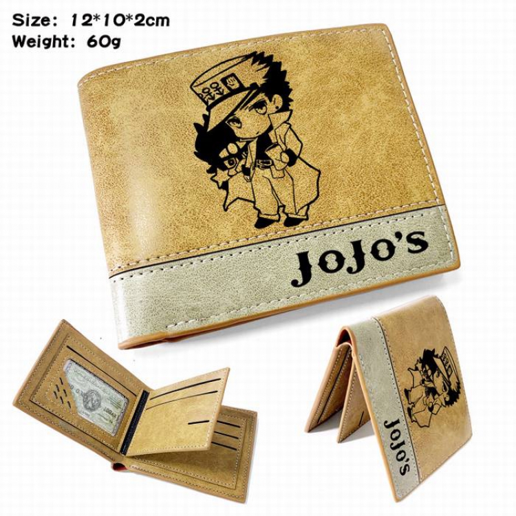 JoJos Bizarre Adventure-5 Anime high quality PU two fold embossed wallet