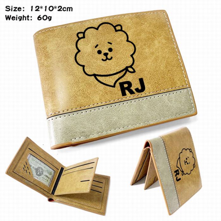 BTS-1 Anime high quality PU two fold embossed wallet