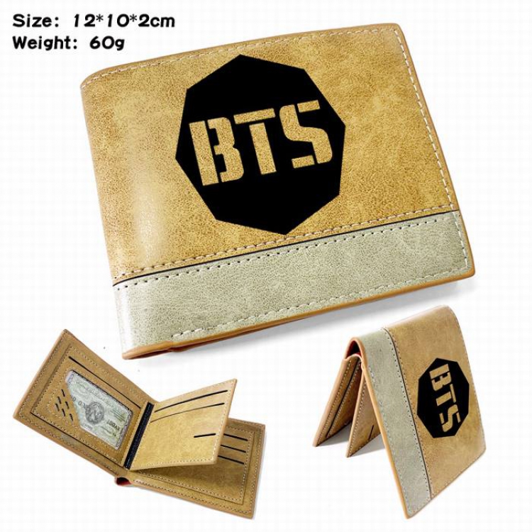 BTS-9 Anime high quality PU two fold embossed wallet