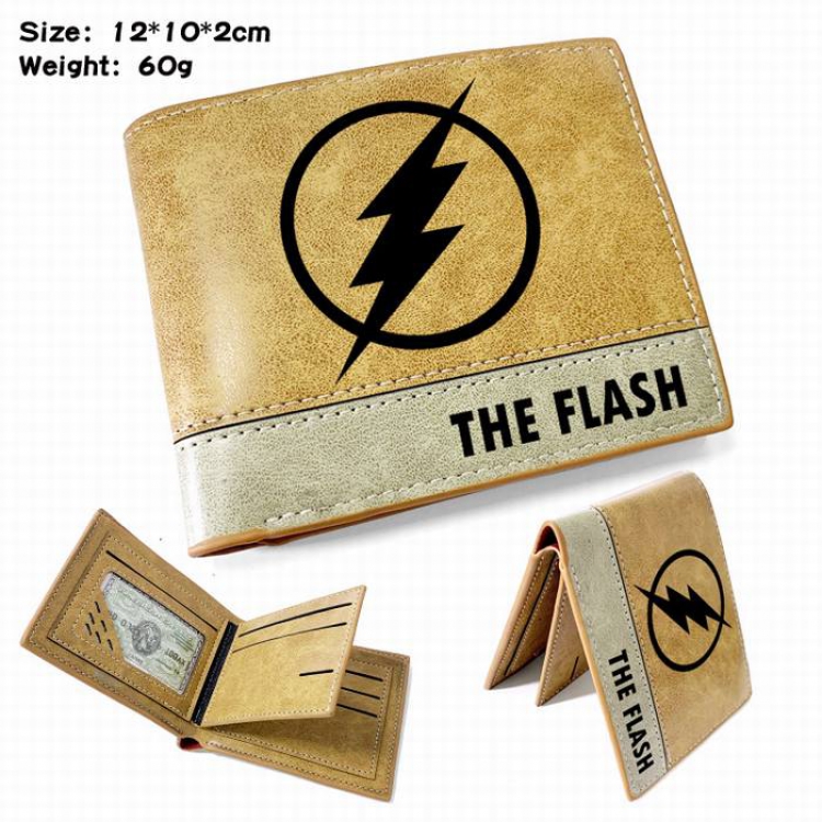 The Flash Anime high quality PU two fold embossed wallet