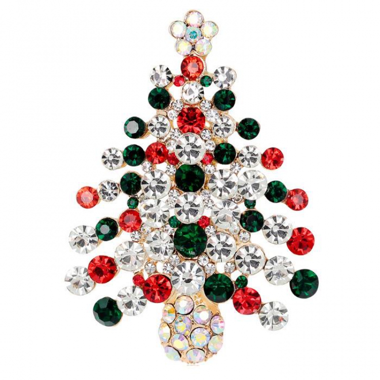 Christmas series Christmas tree Badge badge brooch 4.1X5.7CM 19G price for 6 pcs