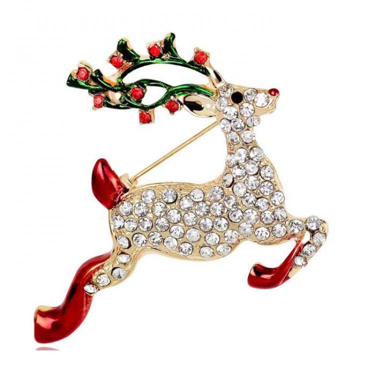 Christmas series Sika deer Badge badge brooch 4.9X4.1CM 13G price for 6 pcs