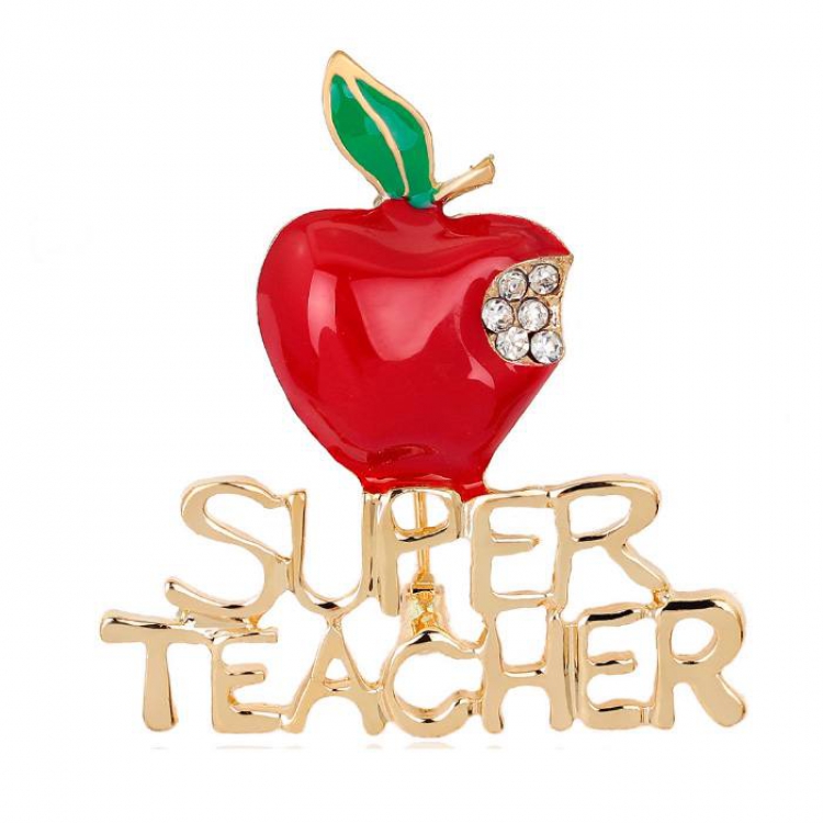 Christmas series Apple Badge badge brooch 4.3X4CM 12G price for 6 pcs