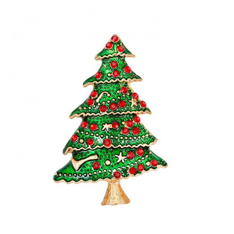 Christmas series  Christmas tree green Badge badge brooch 3.3X5CM 13G price for 6 pcs
