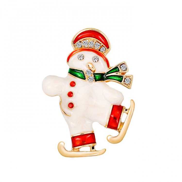 Christmas series Snowman Badge badge brooch 2.9X4CM 13G price for 6 pcs Style B