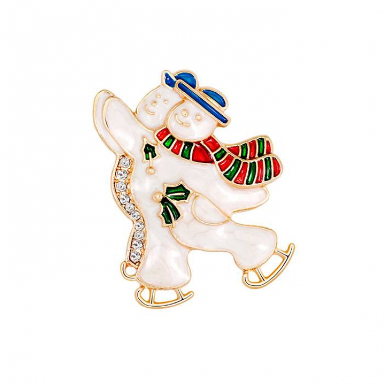 Christmas series Snowman Badge badge brooch 4X3.9CM 14G price for 6 pcs Style C