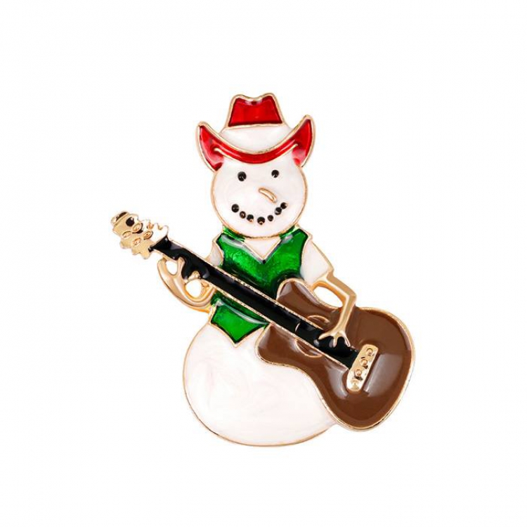 Christmas series Playing guitar Badge badge brooch 4.1X4.5CM 12G price for 6 pcs
