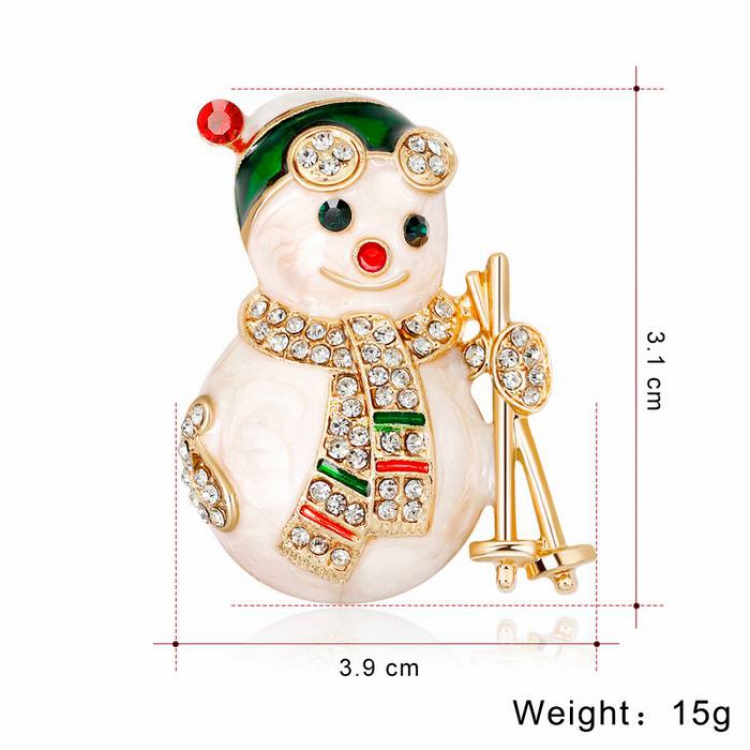 Christmas series Snowman Badge badge brooch 3.9X3.1CM 15G price for 6 pcs Style D