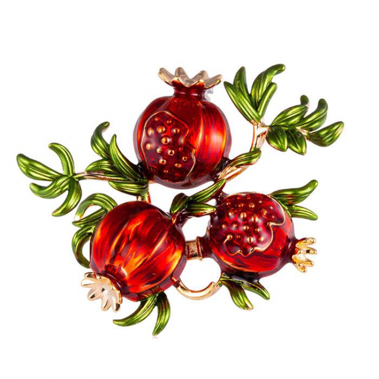 Christmas series Pomegranate Badge badge brooch 4.8X4.1CM 24G price for 5 pcs