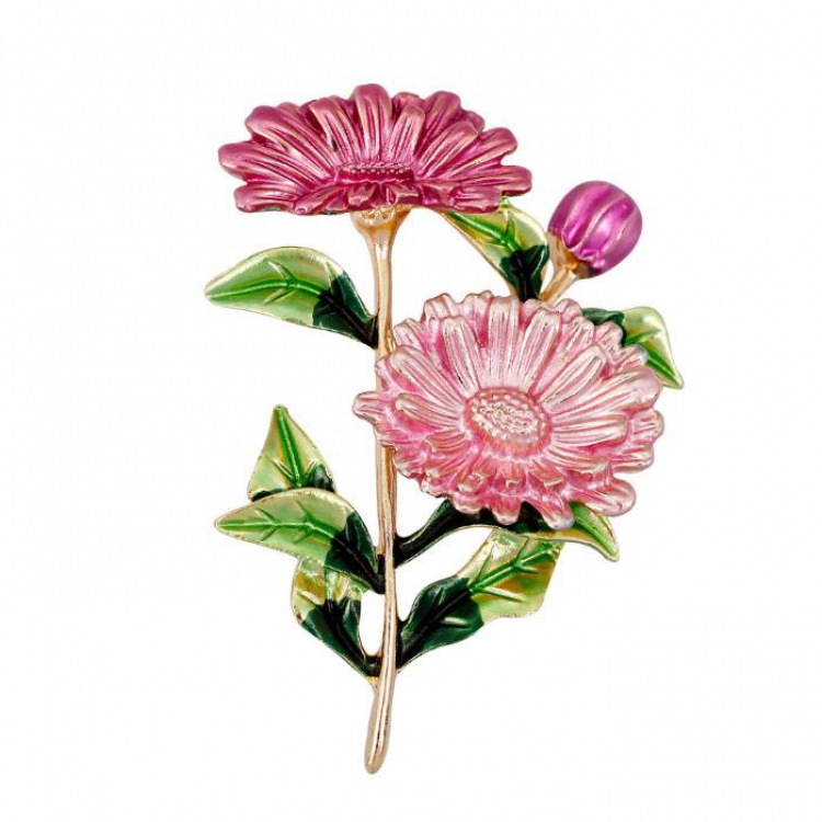 Daisy Pink Badge badge brooch 4X5.4CM 15G price for 5 pcs