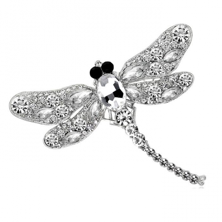 Dragonfly white Badge badge brooch 9.1X7.5CM 30G price for 5 pcs