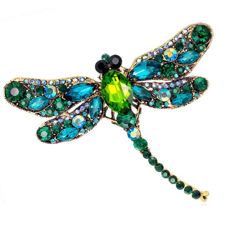 Dragonfly green Badge badge brooch 9.1X7.5CM 30G price for 5 pcs