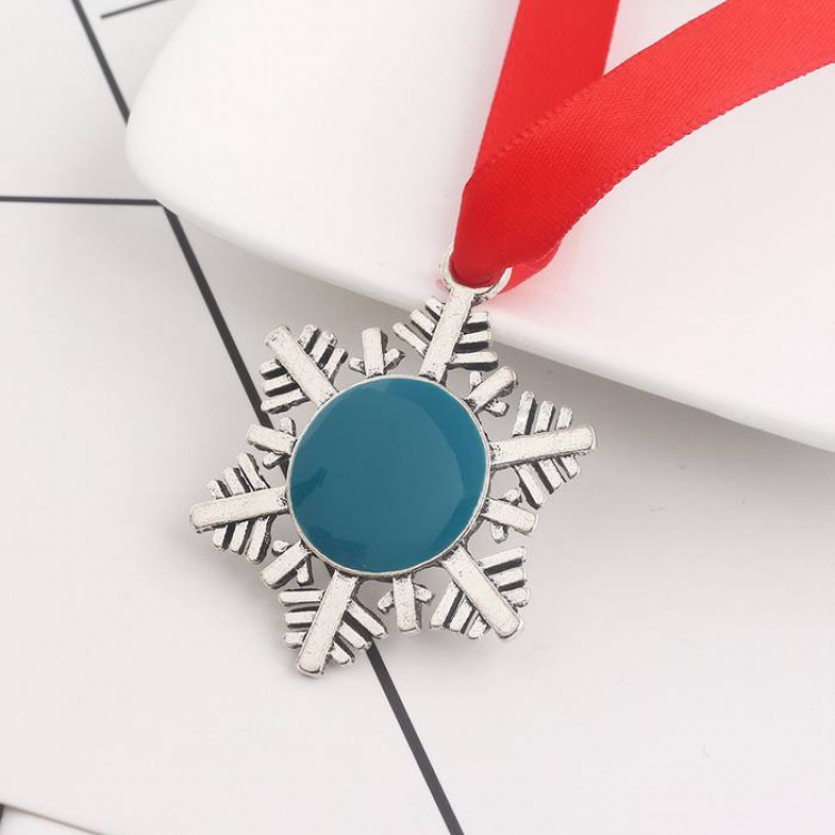 Christmas Blue Snowflake keychain pendant price for 5 pcs