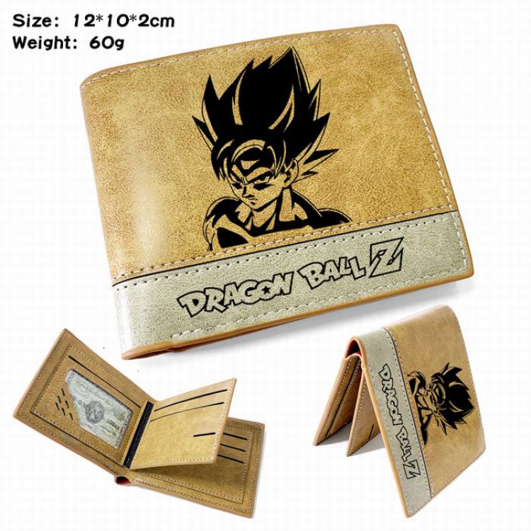 Dragon Ball-1 Anime high quality PU two fold embossed wallet 12X10X2CM 60G